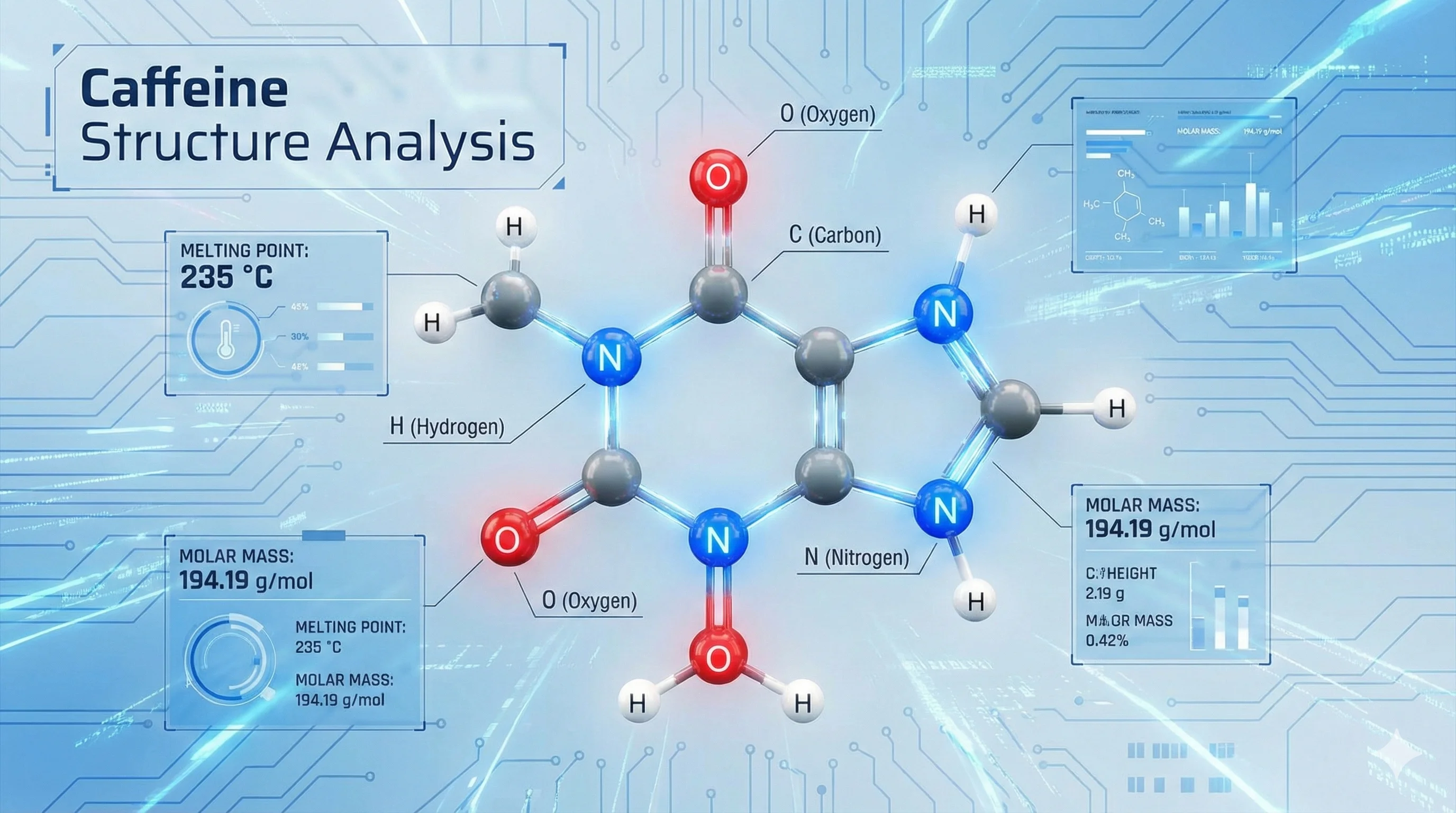化学·分子结构 - PPT 风格 AI 绘画作品